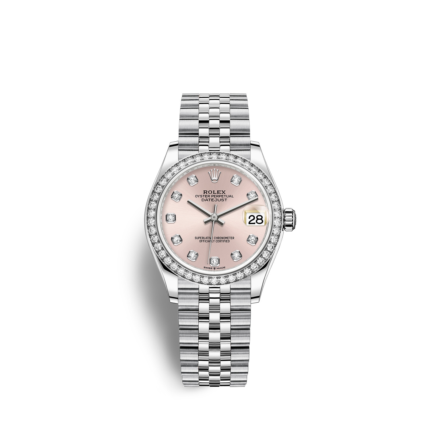 Rolex 278384RBR-0036 : Datejust 31 Stainless Steel Diamond / Jubilee / Pink - Diamond