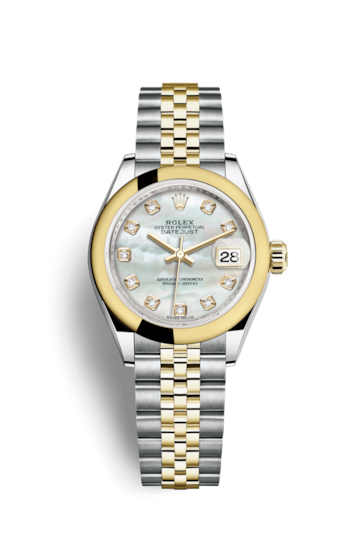 Rolex 279163-0013 : Lady-Datejust 28 Rolesor Yellow Domed / Jubilee / MOP