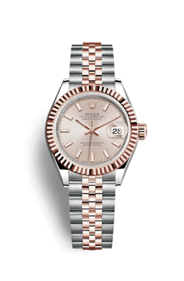 Rolex 279171-0001 : Lady-Datejust 28 Rolesor Rose Fluted / Jubilee / Sundust