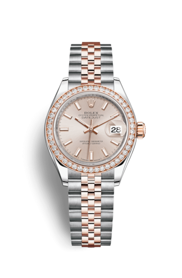 Rolex 279381rbr-0001 : Lady-Datejust 28 Rolesor Rose Diamond / Jubilee / Sundust