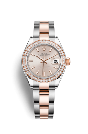 Rolex 279381rbr-0002 : Lady-Datejust 28 Rolesor Rose Diamond / Oyster / Sundust