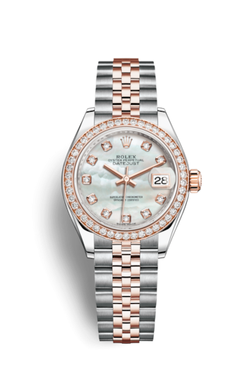 Rolex 279381rbr-0013 : Lady-Datejust 28 Rolesor Rose Diamond / Jubilee / MOP