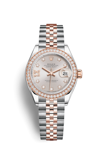 Rolex 279381rbr-0019 : Lady-Datejust 28 Rolesor Rose Diamond / Jubilee / Sundust Diamond