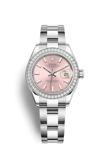 Rolex 279384RBR-0002 : Lady-Datejust 28 Stainless Steel / Diamond / Pink / Oyster