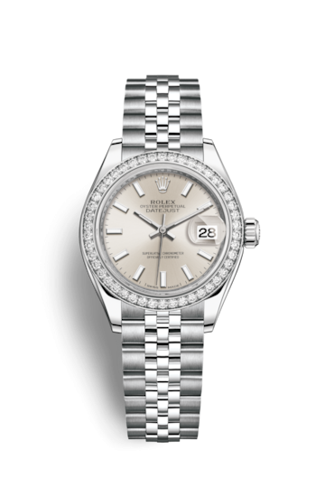 Rolex 279384RBR-0007 : Lady-Datejust 28 Stainless Steel / Diamond / Silver / Jubilee