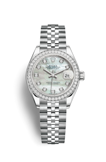 Rolex 279384RBR-0011 : Lady-Datejust 28 Stainless Steel / Diamond / MOP / Jubilee