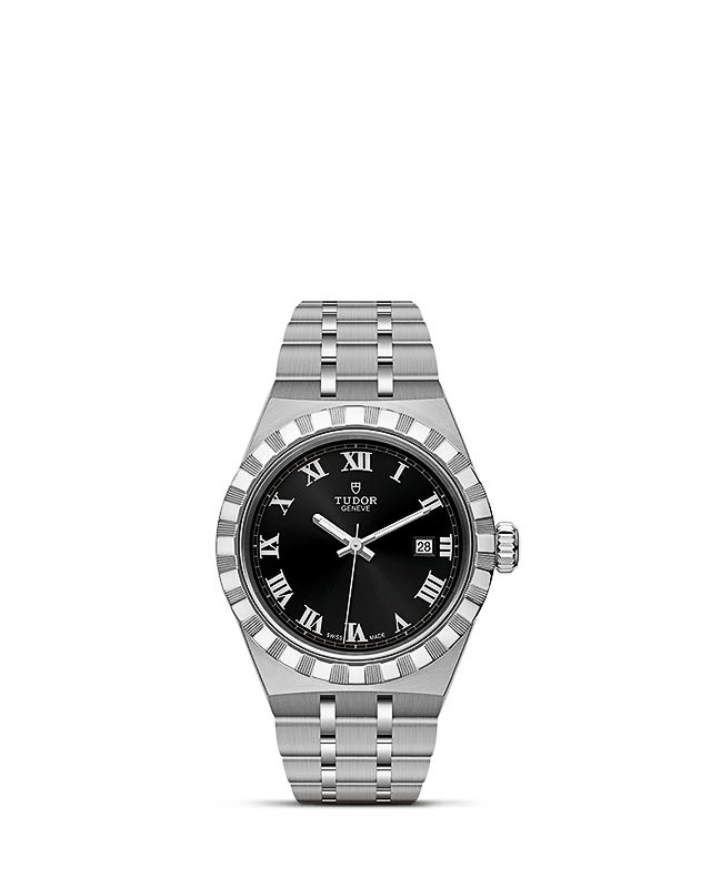 Tudor 28300-0003 : Royal Date 28 Stainless Steel / Black - Roman
