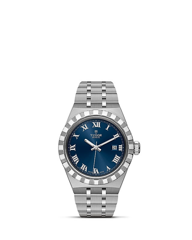 Tudor 28300-0006 : Royal Date 28 Stainless Steel / Blue - Roman