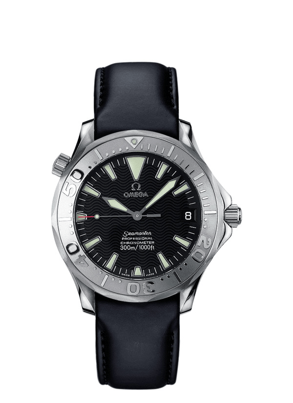 Omega 2836.50.91 : Seamaster Diver 300M Automatic 36.25 Stainless Steel / White Gold / Black / Leather
