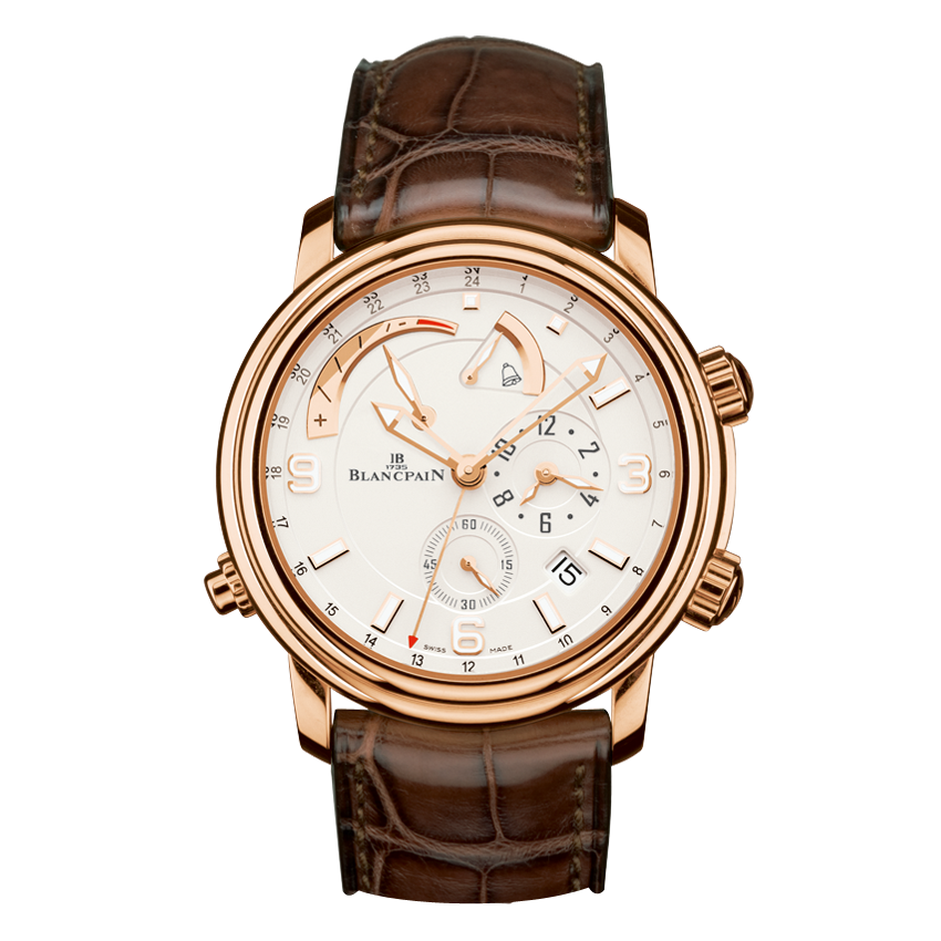 Blancpain 2841-3642-53B : Léman Réveil GMT Red Gold / Opaline / Alligator