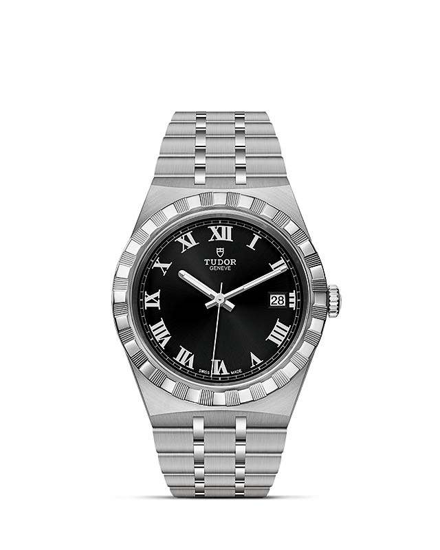 Tudor 28500-0003 : Royal Date 38 Stainless Steel / Black - Roman