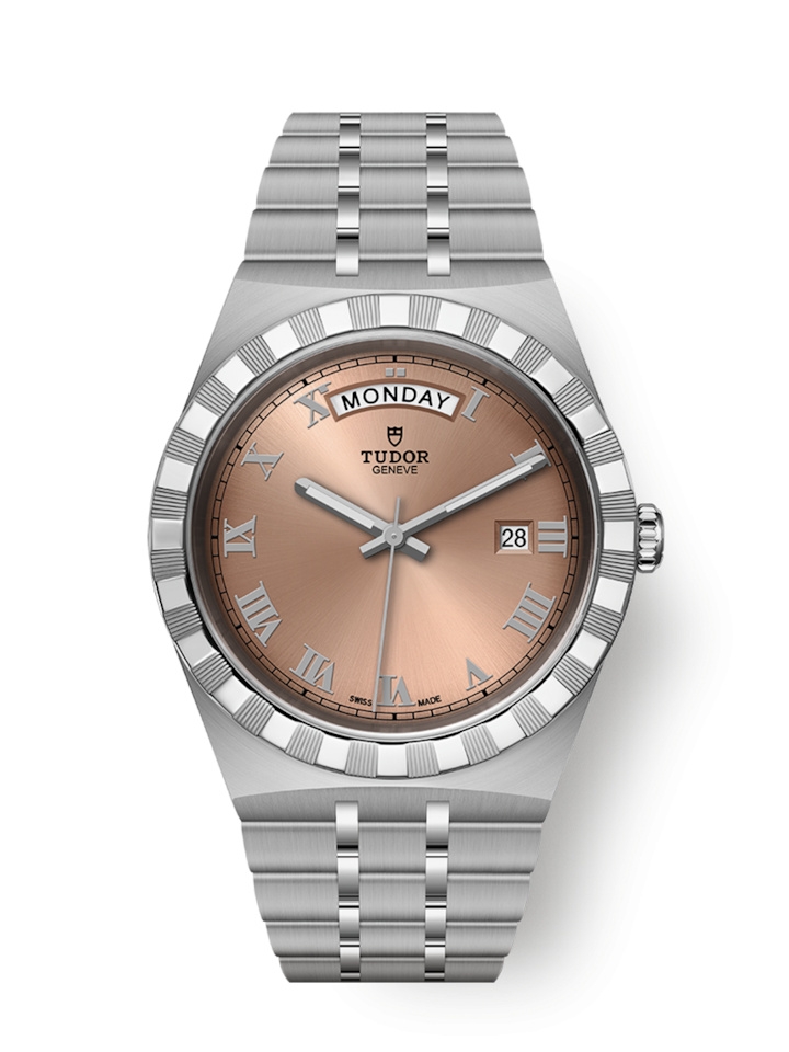 Tudor 28600-0009 : Royal Day-Date 41 Stainless Steel / Salmon - Roman