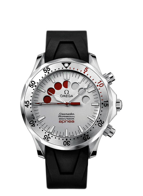 Omega 2895.30.91 : Seamaster Diver 300M Automatic 41.5 Apnea Stainless Steel / Silver / Rubber