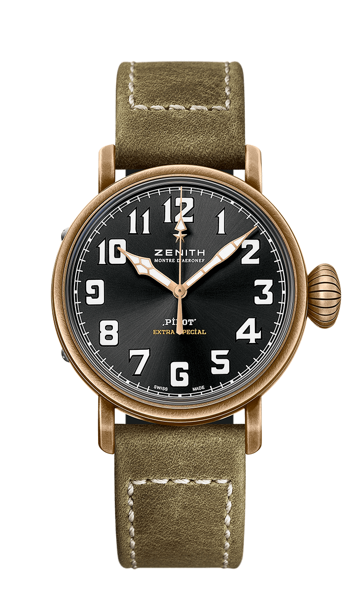 Zenith 29.1940.679/21.C800 : Pilot Type 20 Extra Special Bronze / Black / Strap