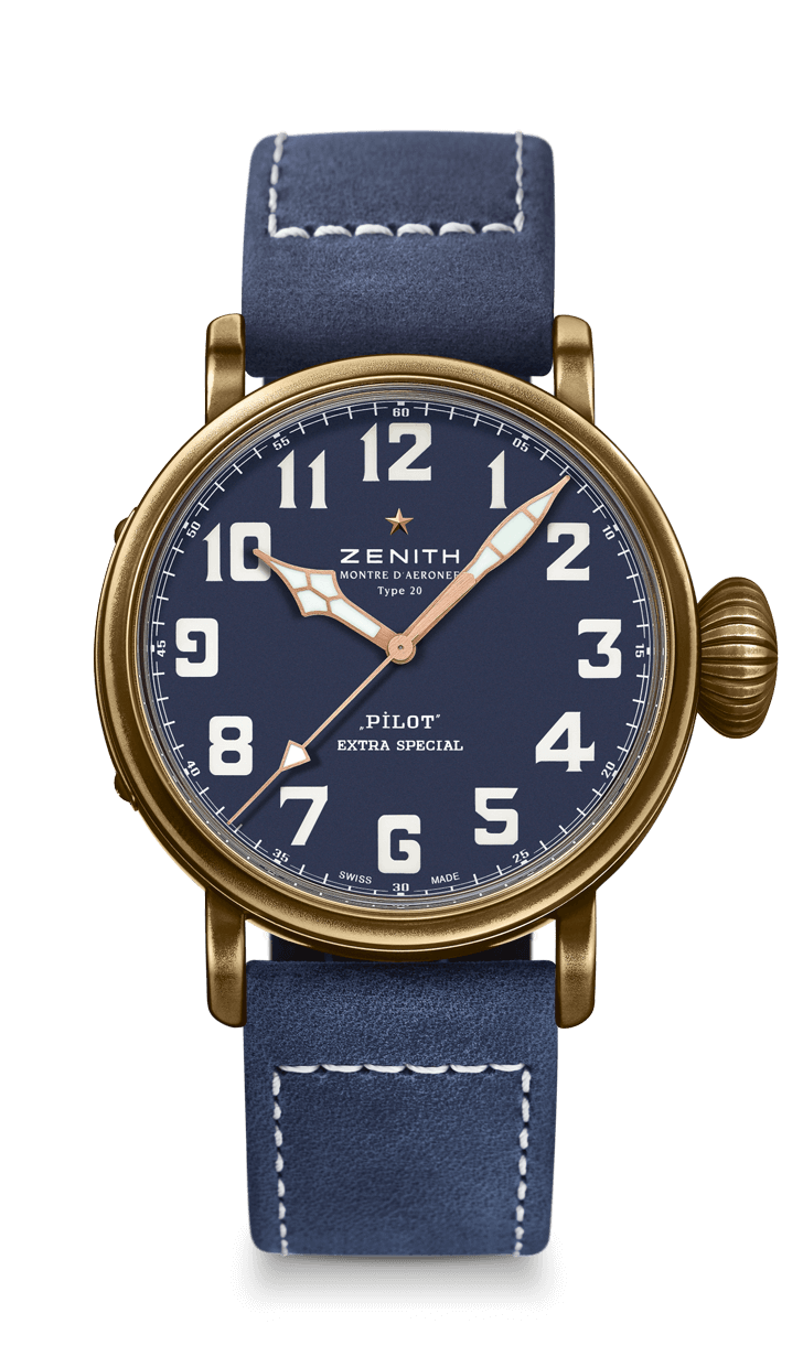 Zenith 29.2430.679/57.C808 : Pilot Type 20 Extra Special 45mm Bronze / Blue