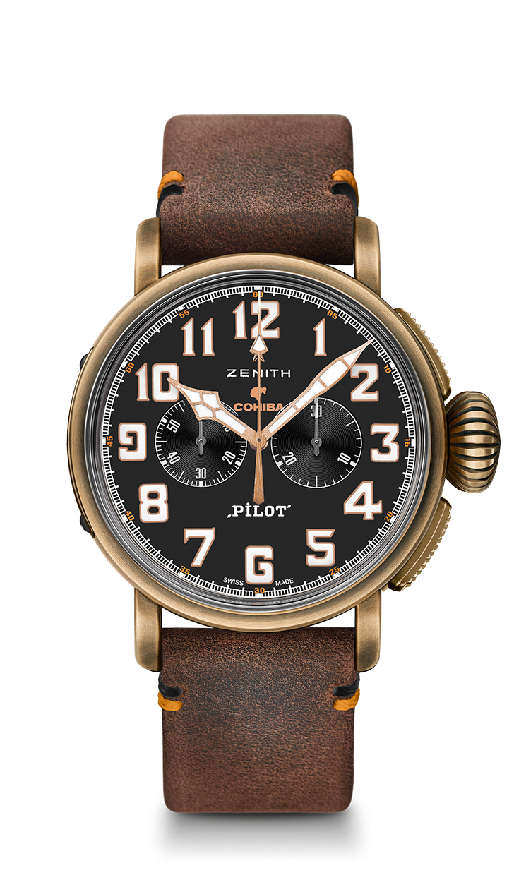 Zenith 29.2432.4069/27.C794 : Pilot Type 20 Cohiba Edition Chronograph Bronze / Black