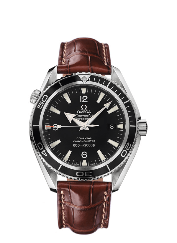 Omega 2901.50.47 : Seamaster Planet Ocean 600M Co-Axial 42 Stainless Steel / Black / Alligator
