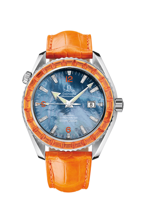 Omega 2902.50.38 : Seamaster Planet Ocean 600M Co-Axial 45.5 Mécanique 24 Sapphires