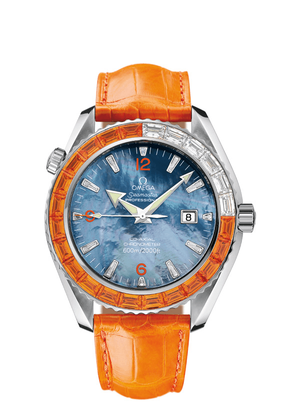 Omega 2904.50.38 : Seamaster Planet Ocean 600M Co-Axial 45.5 Mécanique 18 Sapphires