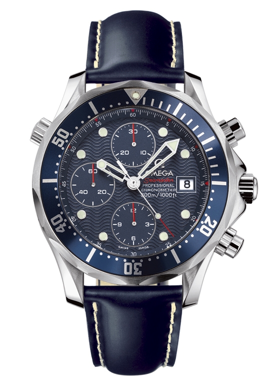 Omega 2925.80.91 : Seamaster Diver 300M Automatic 41.5 Chronograph Stainless Steel / Blue / Rubber
