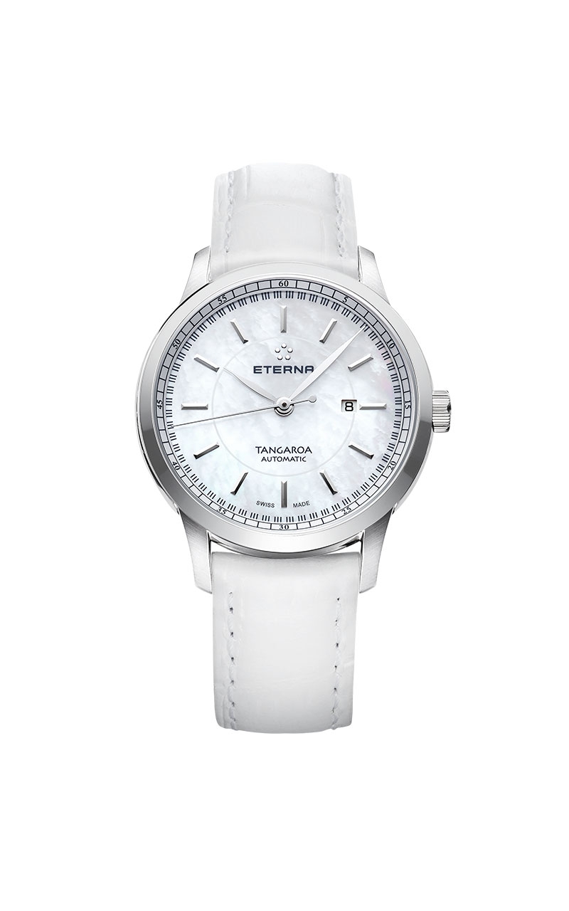 Eterna 2947.41.61.1293 : Tangaroa Three-Hands Lady White Strap