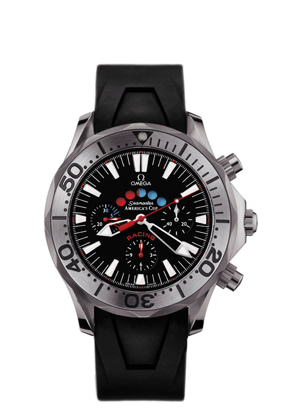 Omega 2969.50.91 : Seamaster Diver 300M Automatic 44 Racing Chronometer Titanium / Black / Rubber / America's Cup