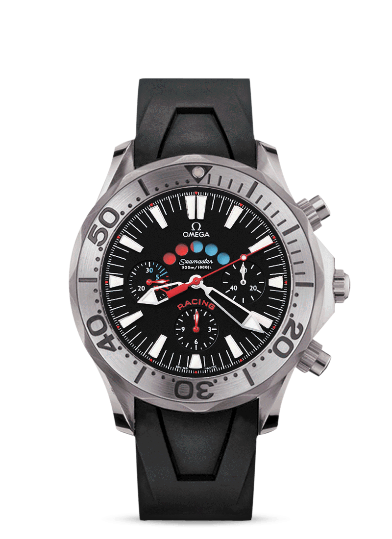 Omega 2969.52.91 : Seamaster Diver 300M Automatic 44 Racing Chronometer Titanium / Black / Rubber