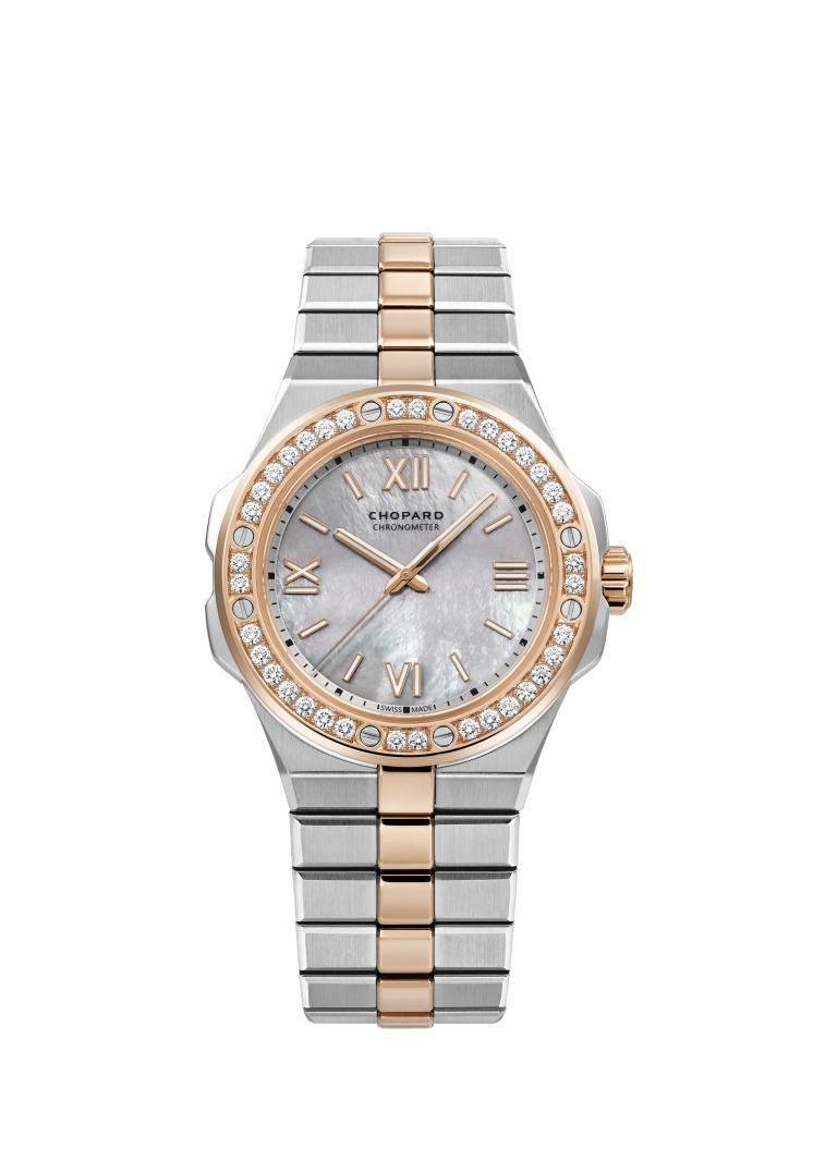 Chopard 298601-6002 : Alpine Eagle 36 Stainless Steel - Rose Gold  - Diamond / MOP