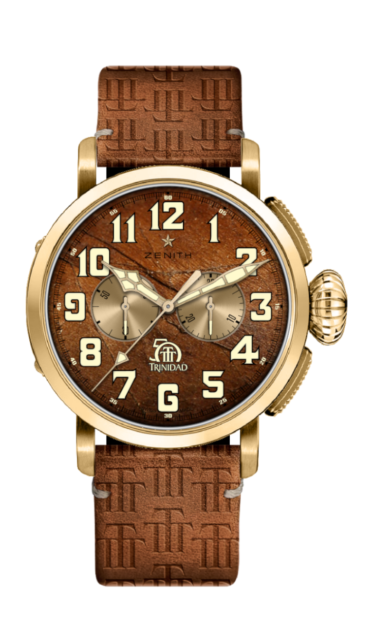 Zenith 30.2430.4069/78.C811 : Pilot Type 20 Chronograph Trinidad 50th Anniversary Edition Yellow Gold
