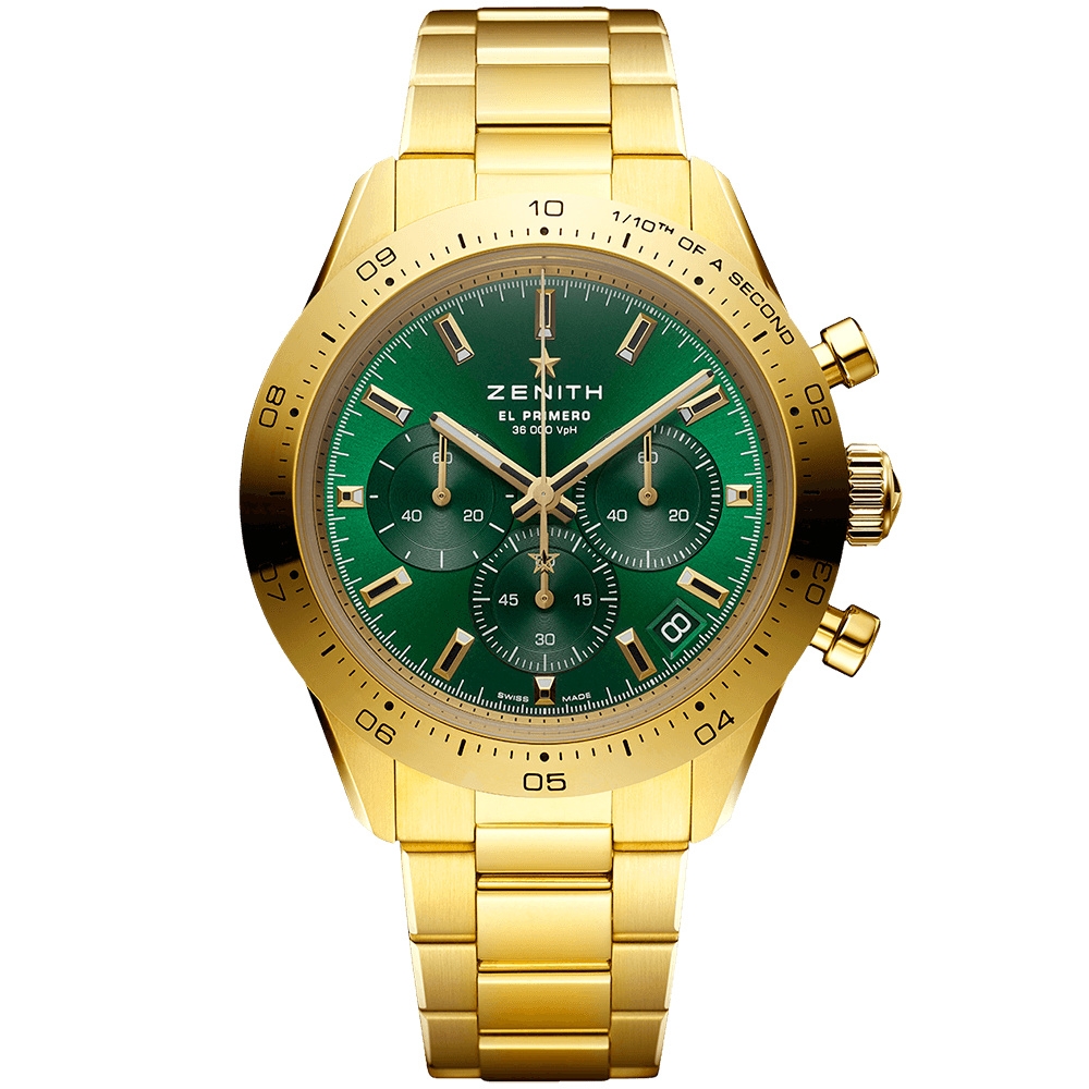 Zenith 30.3100.3600/56.M3100 : Chronomaster Sport Yoshida Yellow Gold / Green / Bracelet