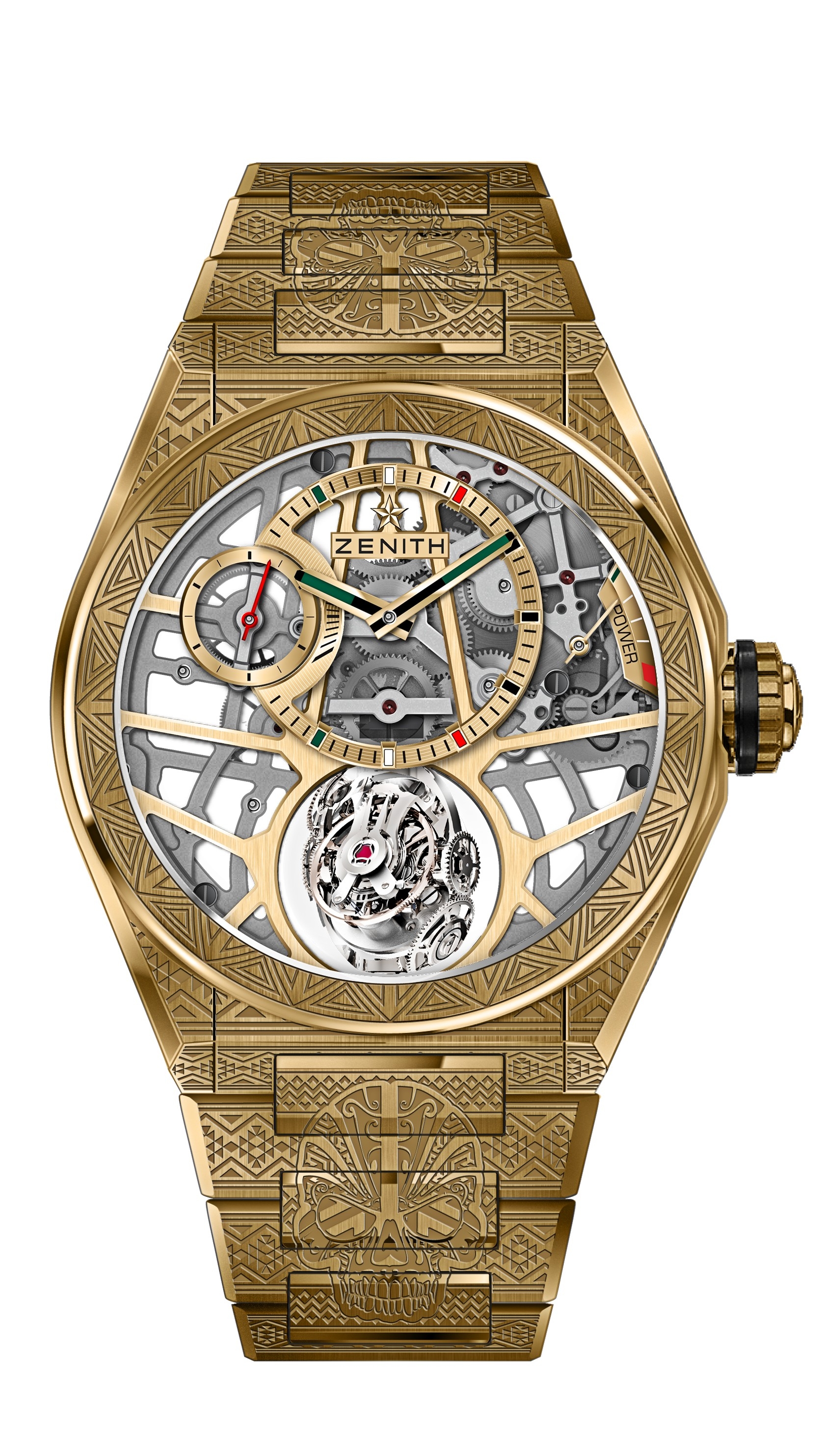 Zenith 30.9001.8812/75.M9000 : Defy Zero G Yellow Gold / Skull Edition