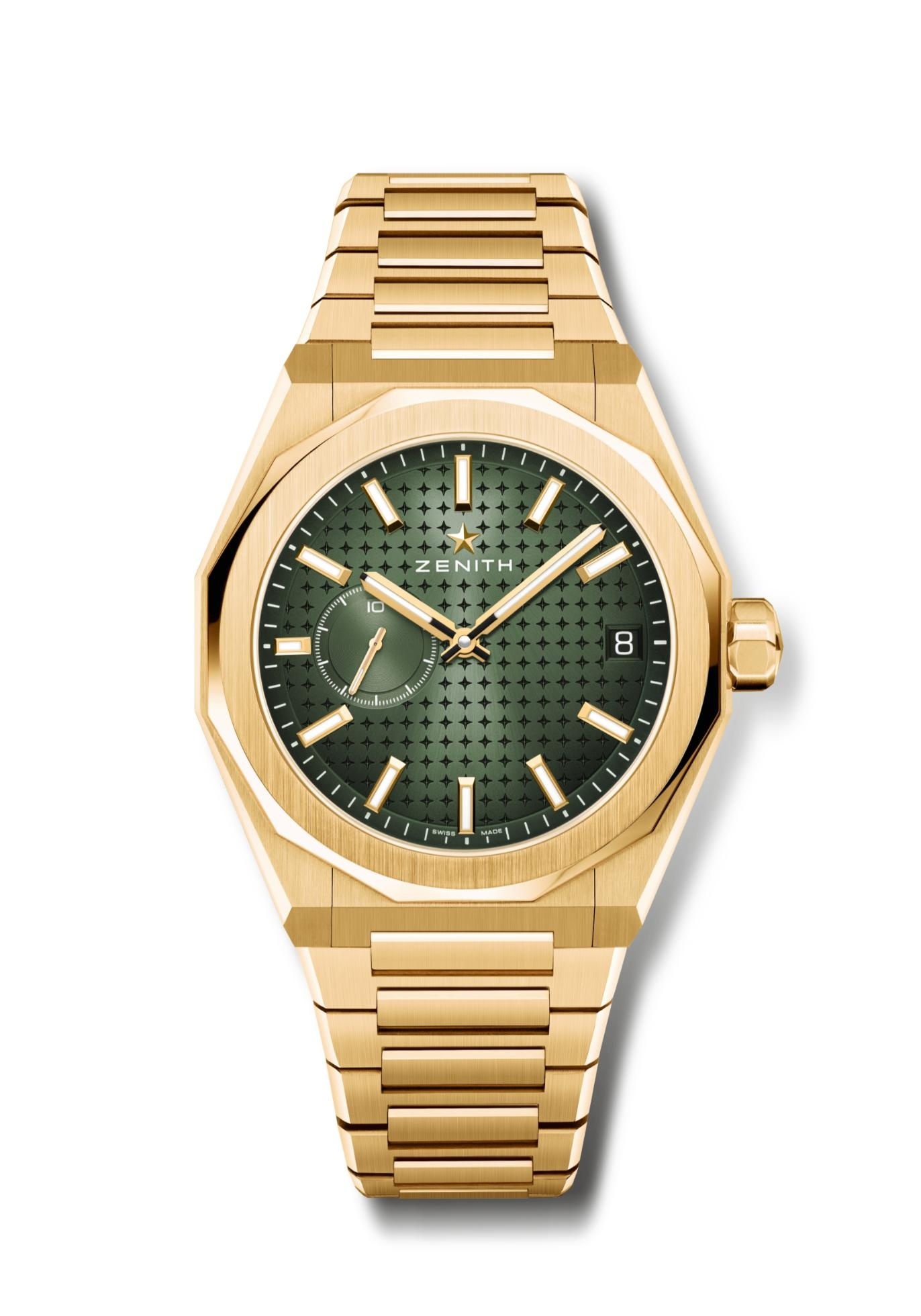 Zenith 30.9300.3620/74.l001 : Defy Skyline Yellow Gold / Green