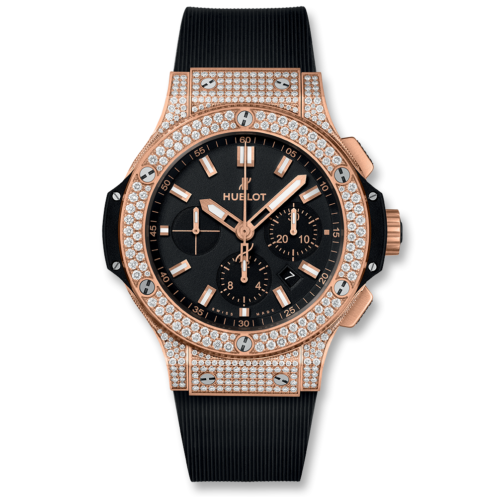 Hublot 301.PX.1180.RX.1704 : Big Bang 45 Red Gold / Pavé / Black
