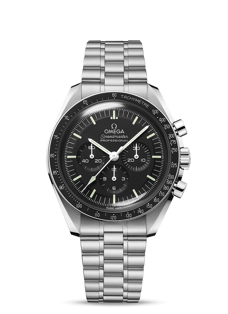 Omega 310.30.42.50.01.003 : Speedmaster Professional Moonwatch 3861 Stainless Steel / Black / Plexi / Kanjar Oman