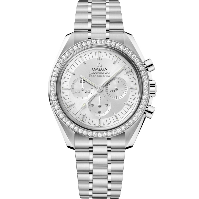 Omega 310.55.42.50.02.001 : Speedmaster Professional Moonwatch 3861 Canopus Gold - Diamond / Silver / Bracelet