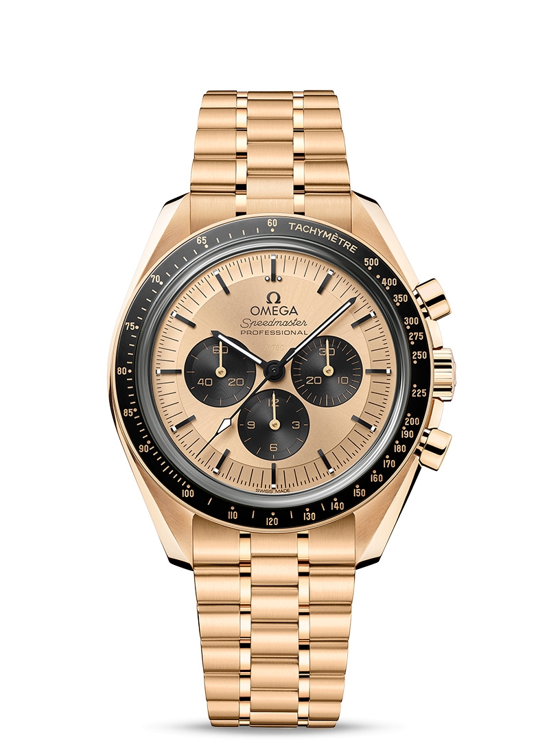 Omega 310.60.42.50.99.002 : Speedmaster Professional Moonwatch 3861 Moonshine Gold / Moonshine Gold / Bracelet