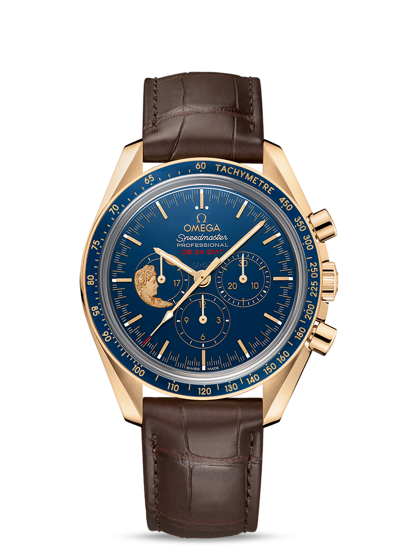 Omega 311.63.42.30.03.001 : Speedmaster Professional Moonwatch Apollo XVII 45th Anniversary / Yellow Gold