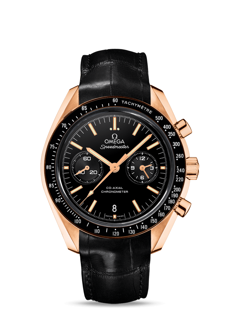 Omega 311.63.44.51.01.001 : Speedmaster Moonwatch Co-Axial Orange Gold / Black