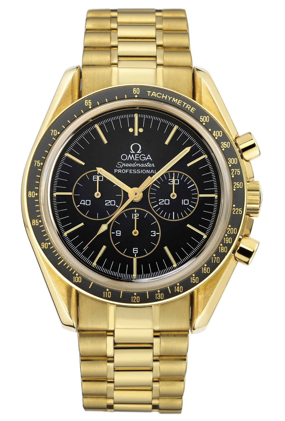Omega 3197.50.00 : Speedmaster Professional Moonwatch MIR 365 / Yellow Gold