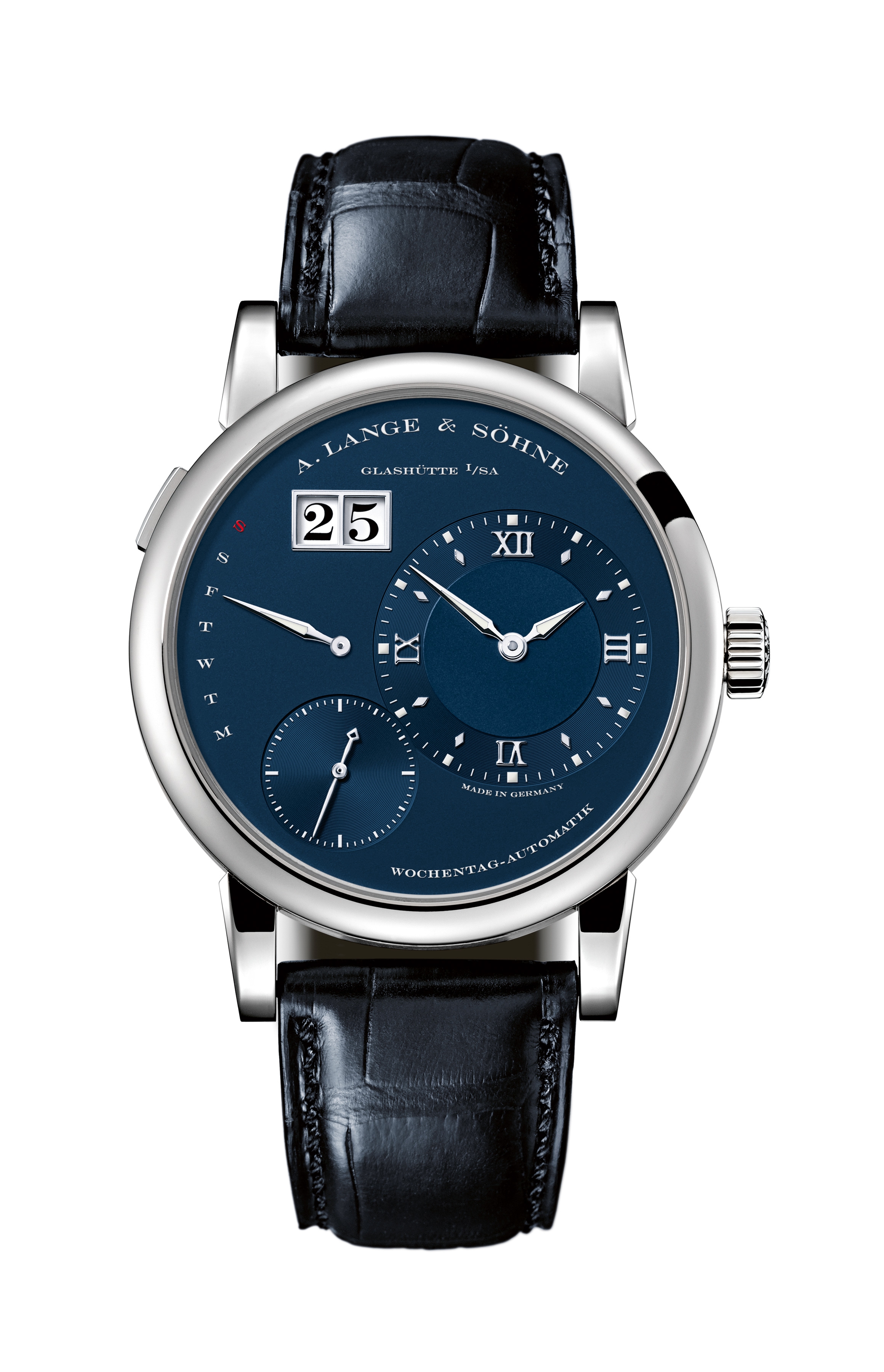 A. Lange & Söhne 320.028 : Lange 1 Daymatic White Gold / Blue
