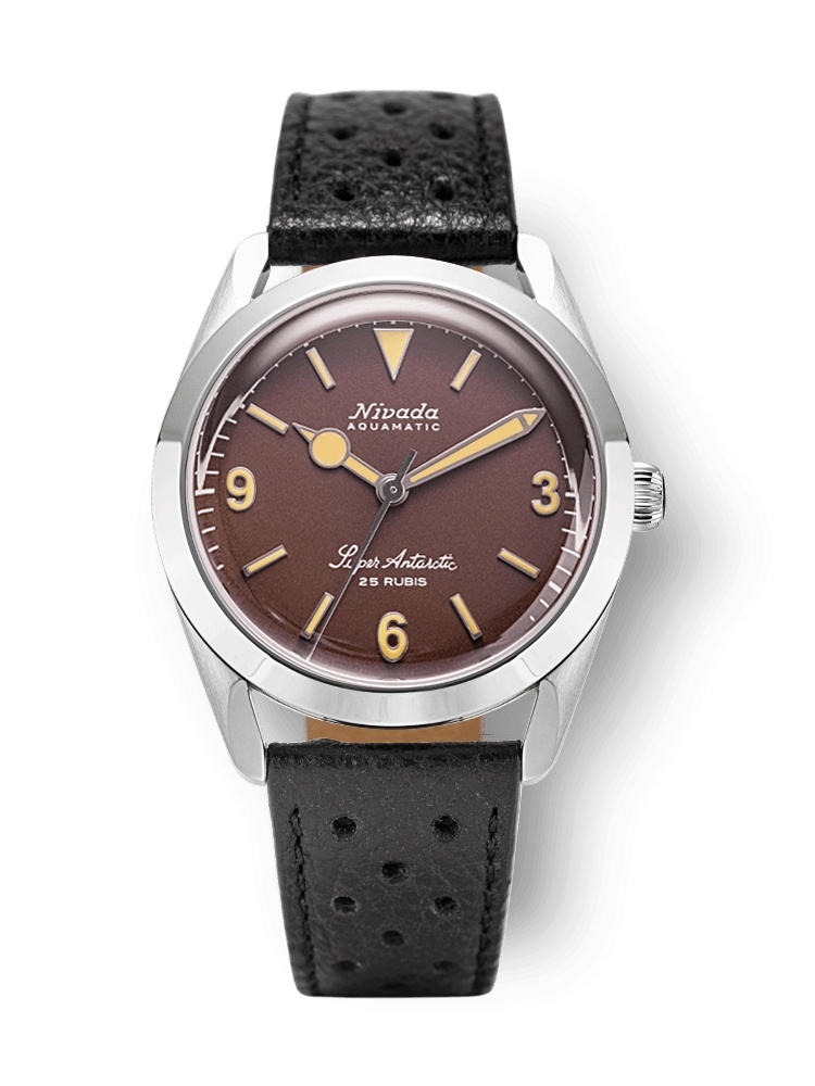 Nivada Grenchen 32041A10 : Super Antarctic 3.6.9. Brown - Beige Luminous / Stainless Steel / Black Racing