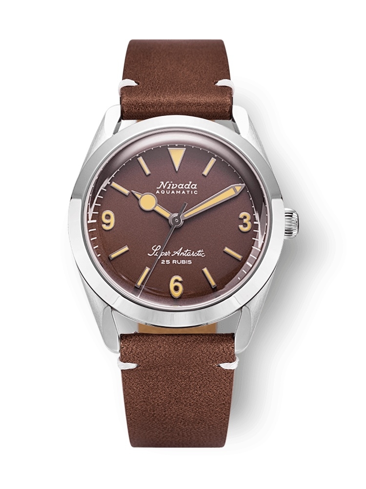 Nivada Grenchen 32041A14 : Super Antarctic 3.6.9. Brown - Beige Luminous / Stainless Steel / Brown - White