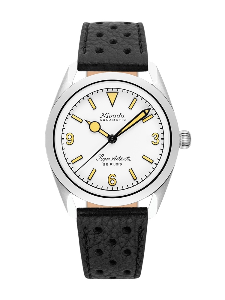 Nivada Grenchen 32066A10 : Super Antarctic 3.6.9. White - Beige Luminous / Stainless Steel / Black Racing