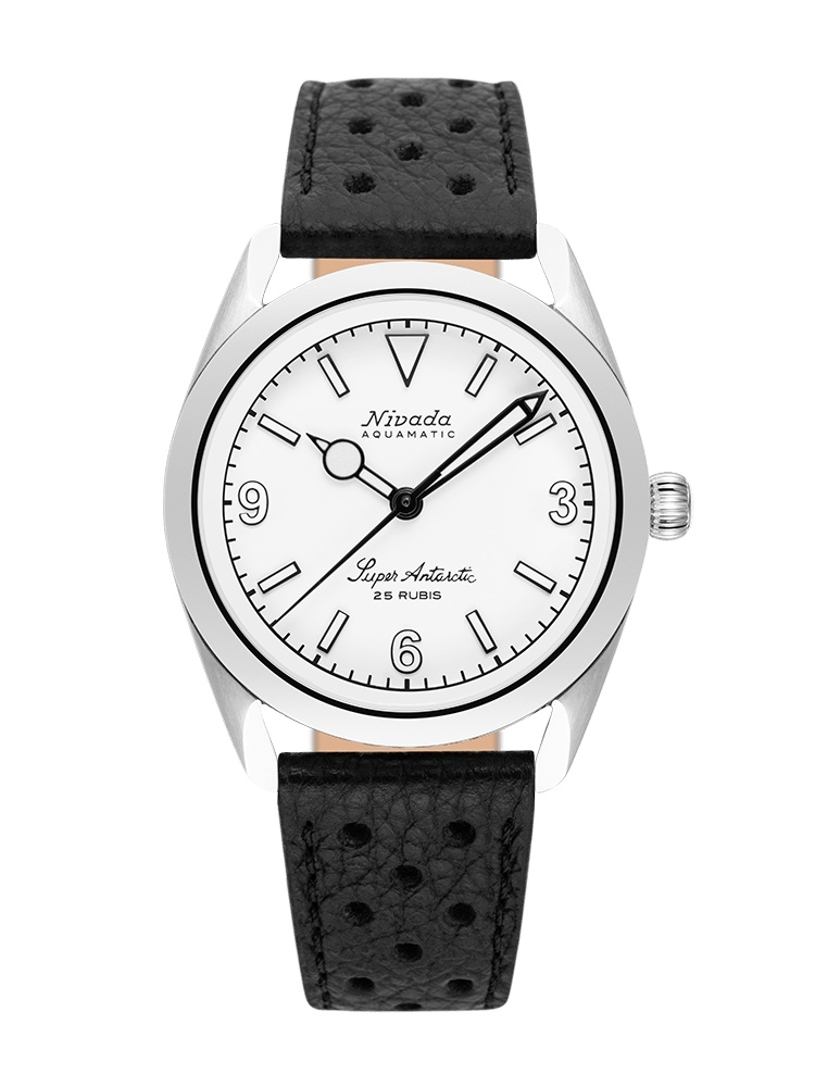 Nivada Grenchen 32067A10 : Super Antarctic 3.6.9. White - White Luminous / Stainless Steel / Black Racing