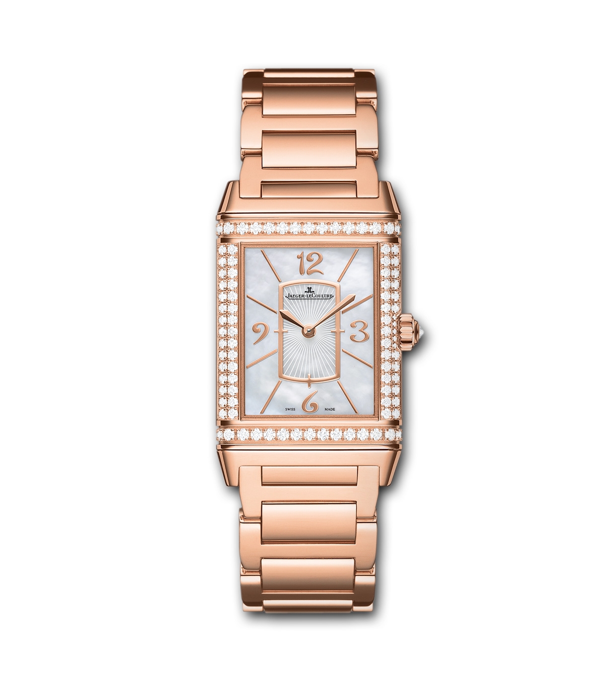 Jaeger-LeCoultre 3212102 : Grande Reverso Lady Ultra Thin Pink Gold Mother of Pearl Bracelet