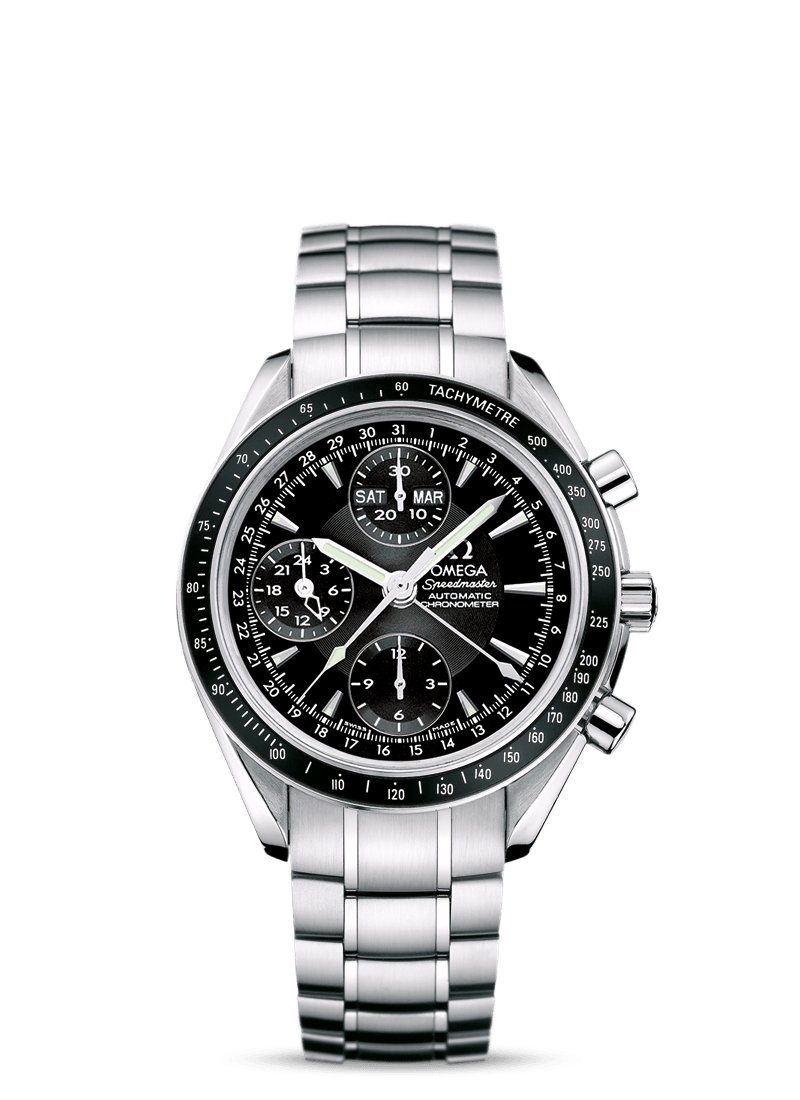 Omega 3220.50.00 : Speedmaster Day-Date 40 Stainless Steel / Black / Bracelet