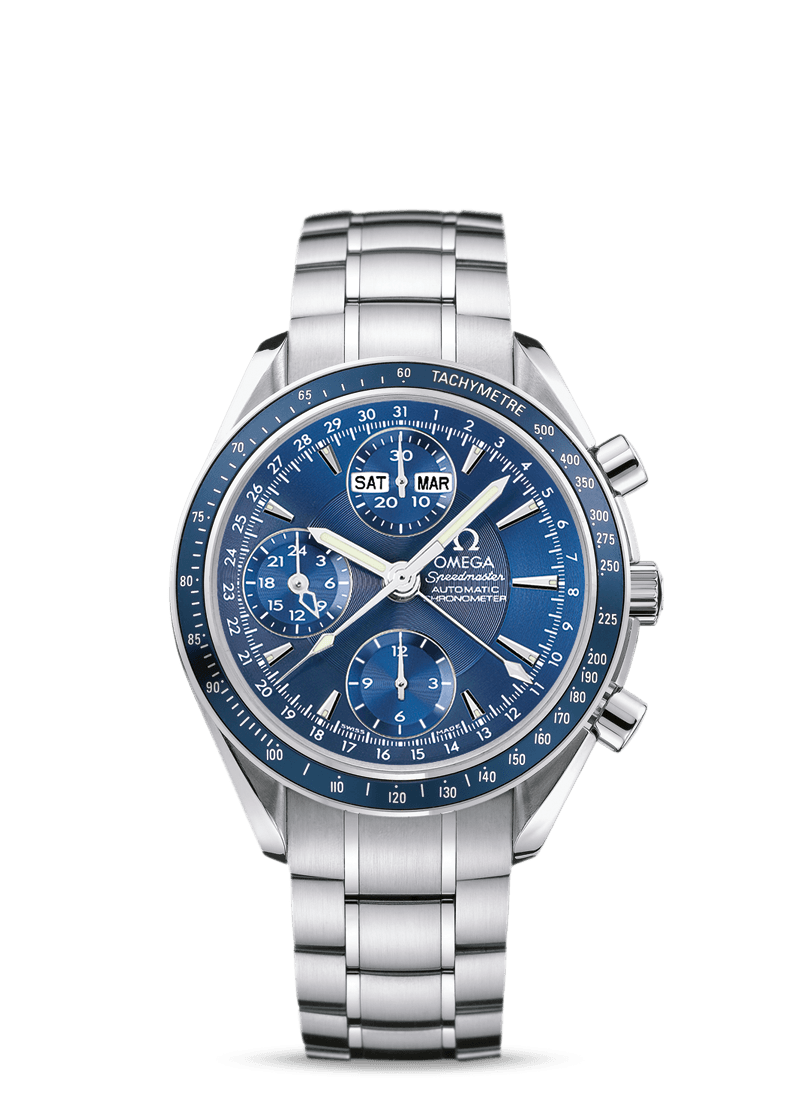 Omega 3222.80.00 : Speedmaster Day-Date 40 Stainless Steel / Blue / Bracelet