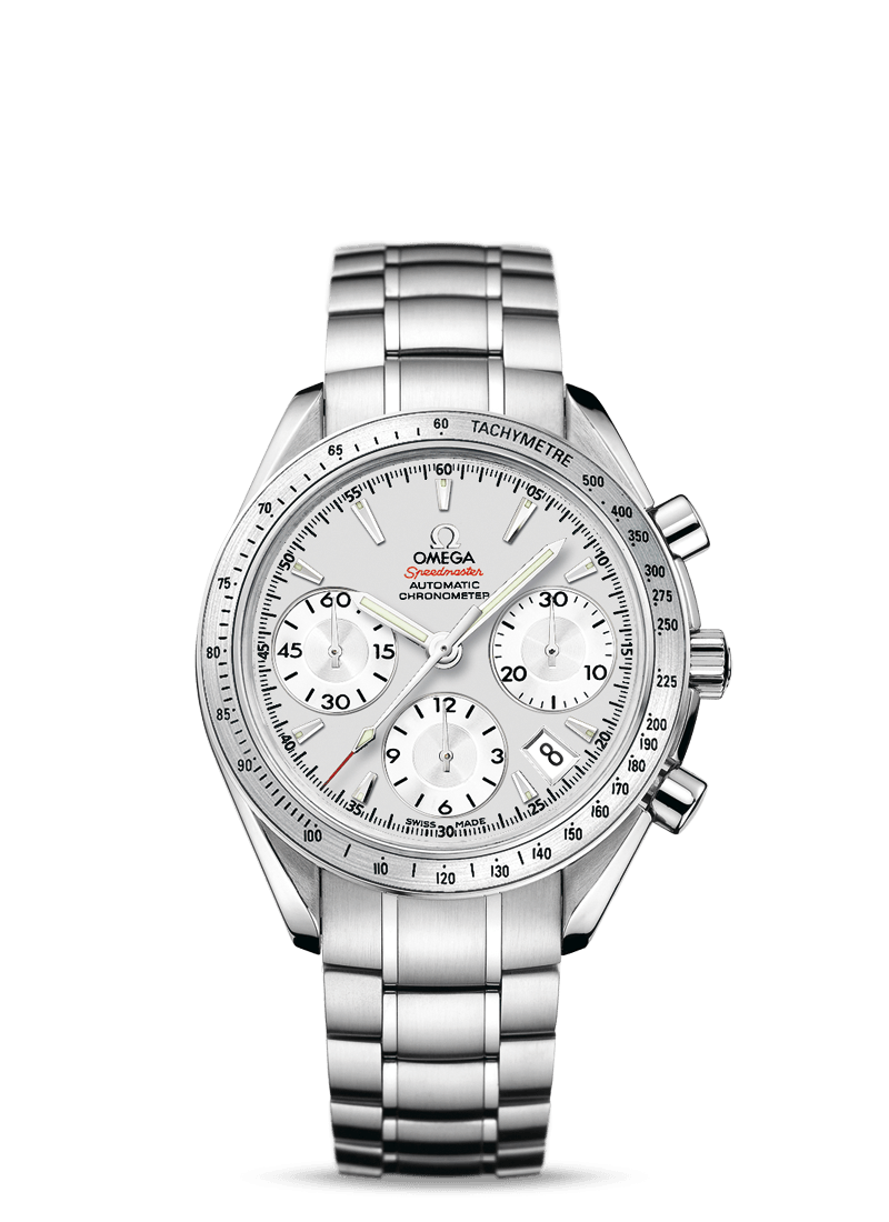 Omega 323.10.40.40.02.001 : Speedmaster Date 40 Stainless Steel / Silver / Bracelet