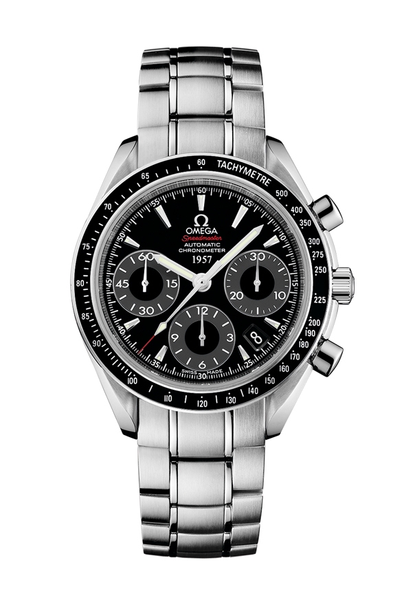Omega 323.30.40.40.01.001 : Speedmaster Date 40 Stainless Steel / Black  / Bracelet / 1957 Japan
