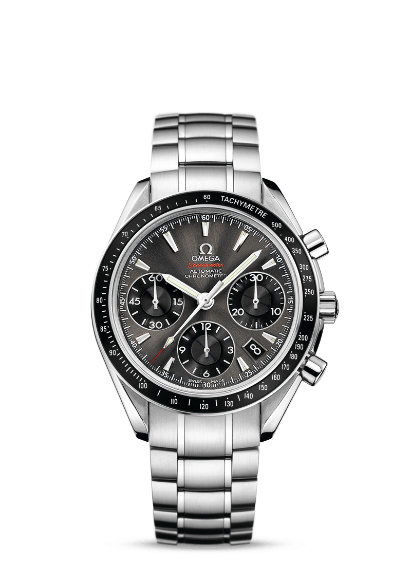 Omega 323.30.40.40.06.001 : Speedmaster Date 40 Stainless Steel / Grey / Bracelet